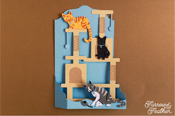 Cat Tree Card SVG