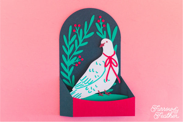 Christmas Dove Card SVG