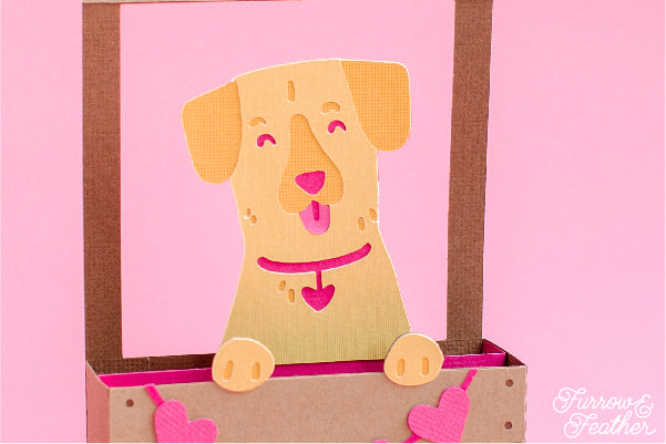 Dog Kissing Booth Card SVG - Labrador