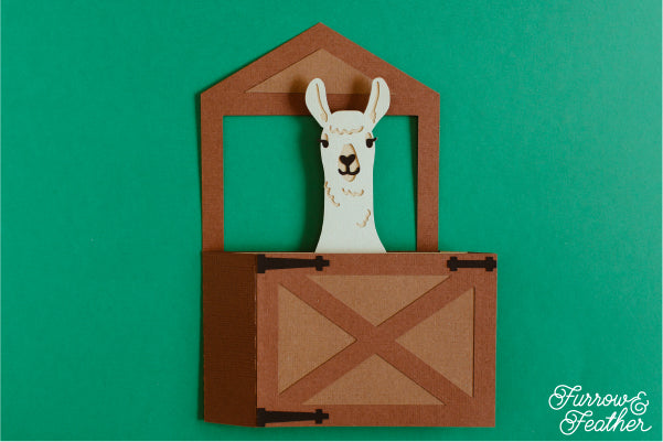 Llama Stall Card SVG