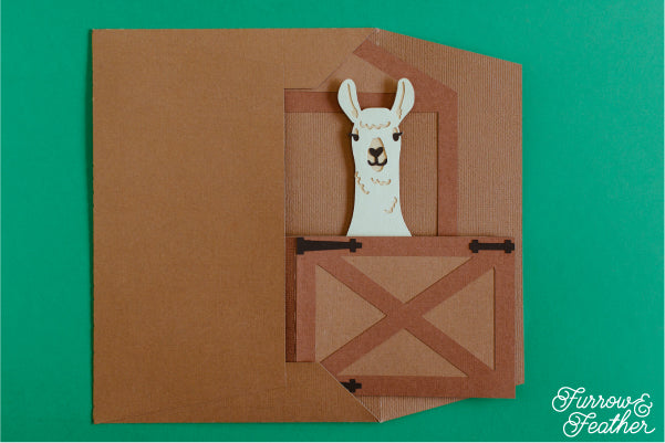 Llama Stall Card SVG