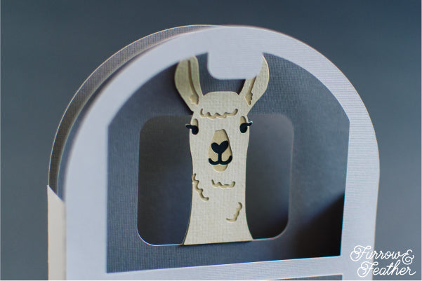 Llama Trailer Card SVG - back