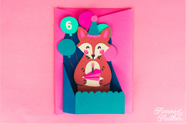 Fox Birthday Card SVG