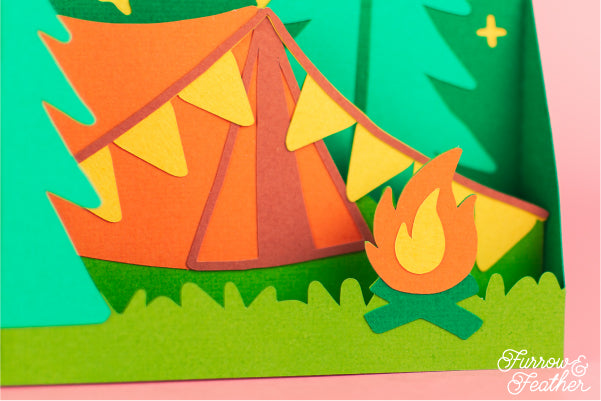 Camping Tent Card SVG