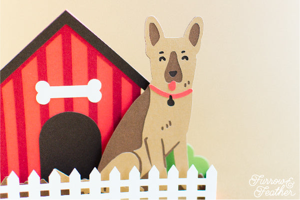 Dog House Card SVG - German Shepherd