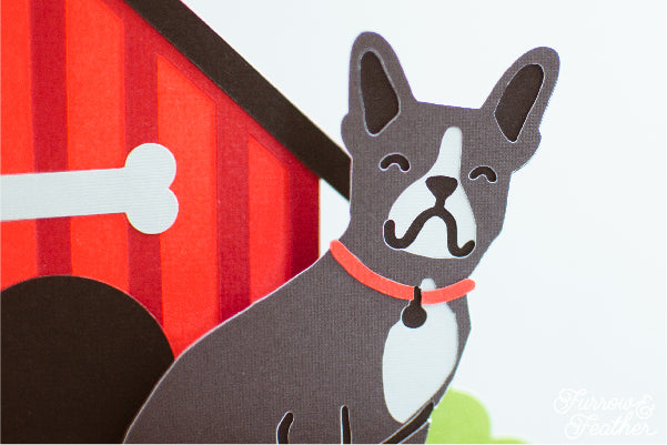 Dog House Card SVG - Frenchie