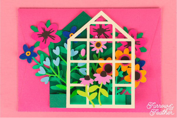 Summer Wildflower Greenhouse SVG