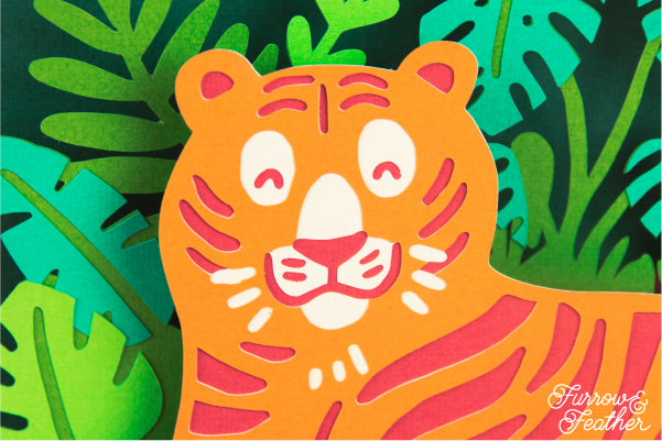 Jungle Tiger Card SVG