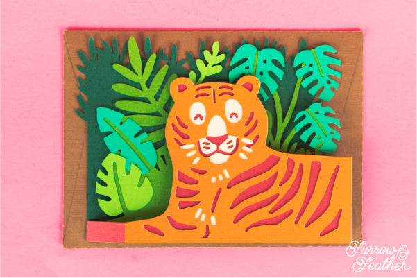 Jungle Tiger Card SVG