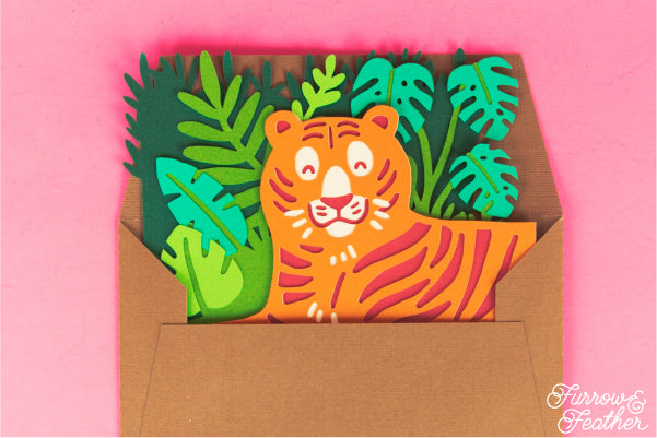 Jungle Tiger Card SVG