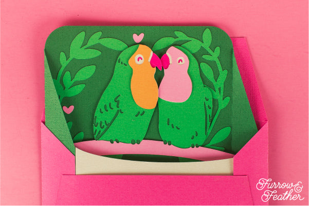 Lovebirds Card SVG