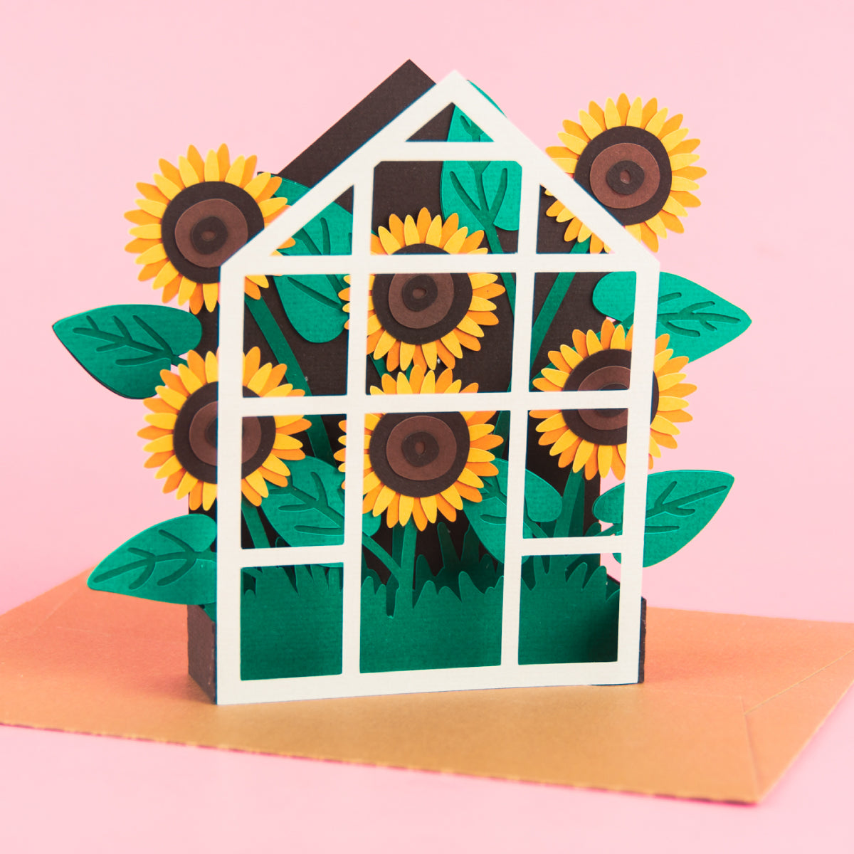 Sunflower Greenhouse Card SVG