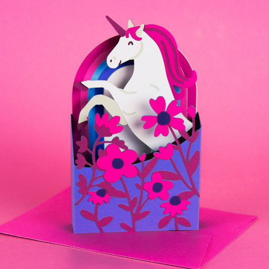 Wildflower Unicorn Card SVG