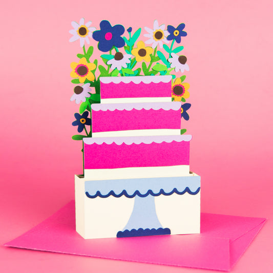 Wildflower Birthday Cake Card SVG