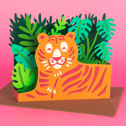 Jungle Tiger Card SVG