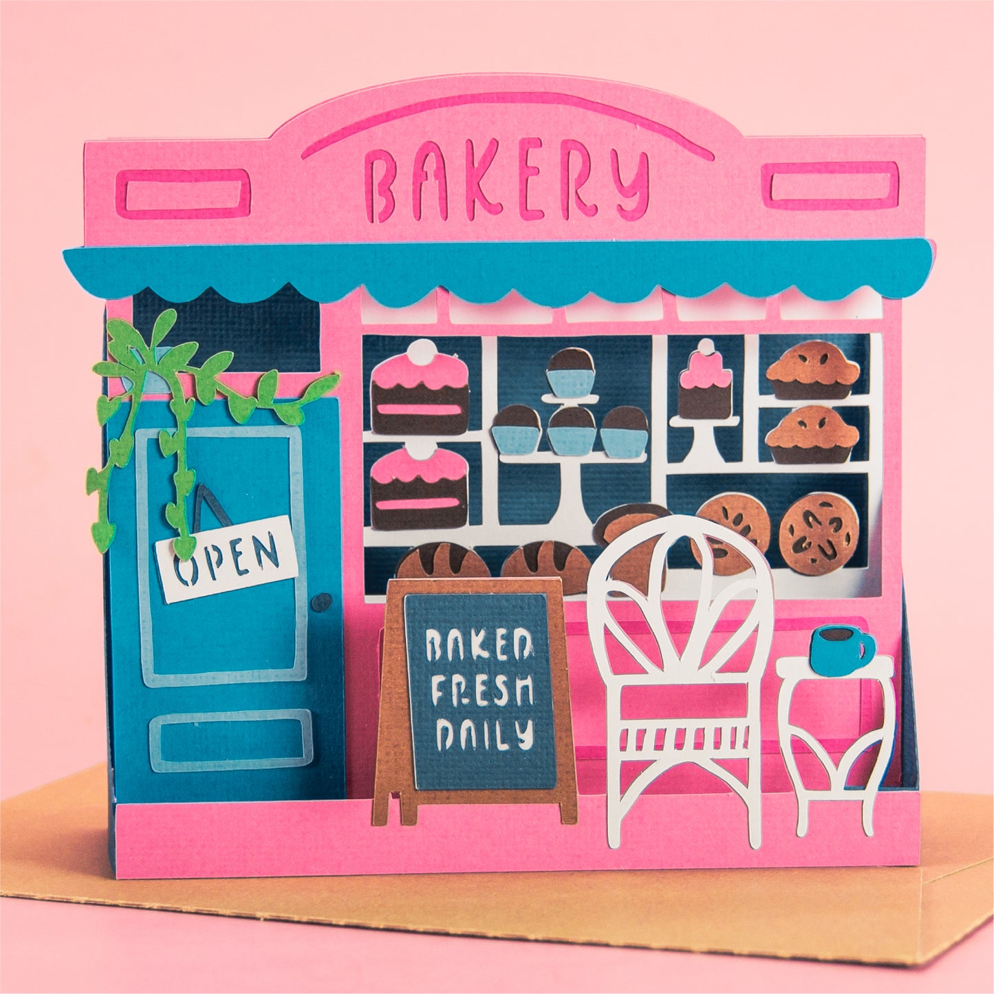 Bakery Shop Card - 3D Any Occasion Card SVG