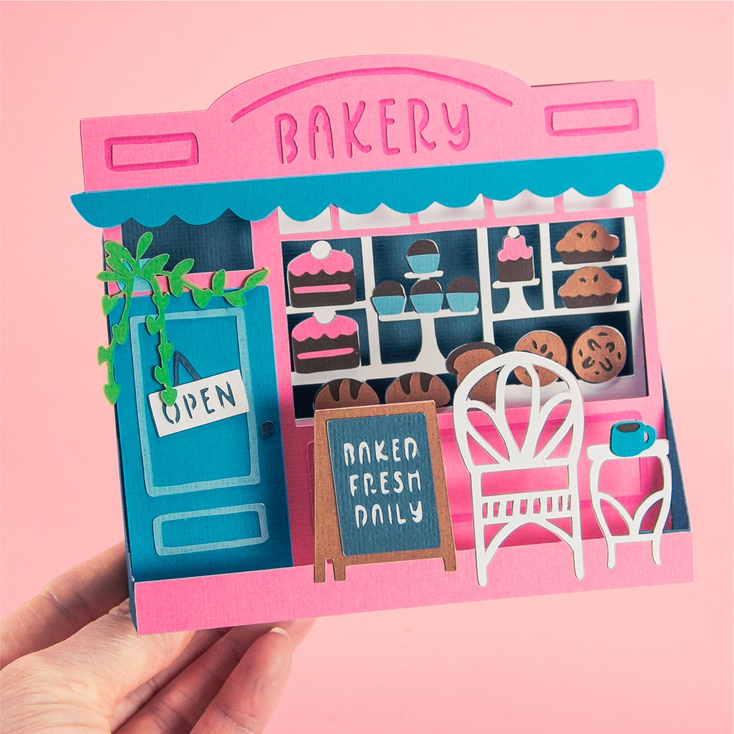 Bakery Shop Card - 3D Any Occasion Card SVG