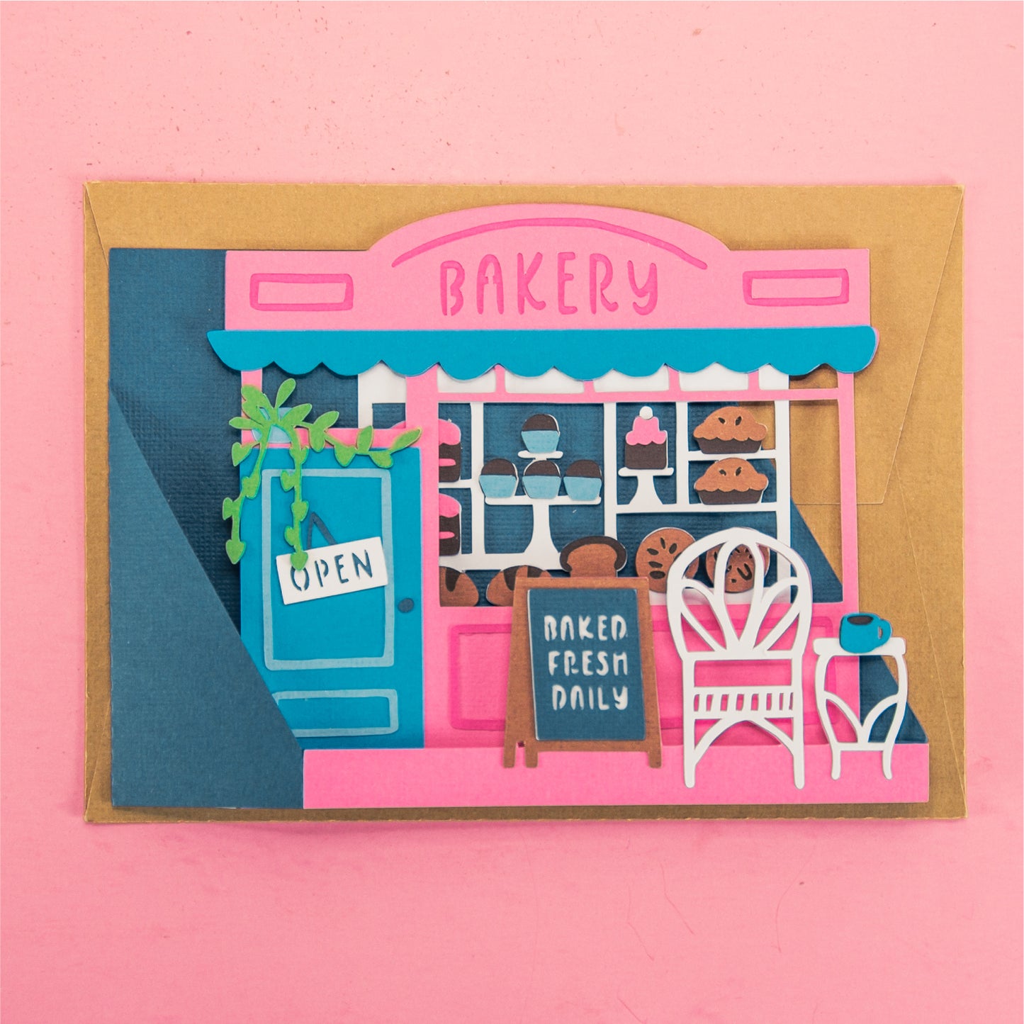 Bakery Shop Card - 3D Any Occasion Card SVG