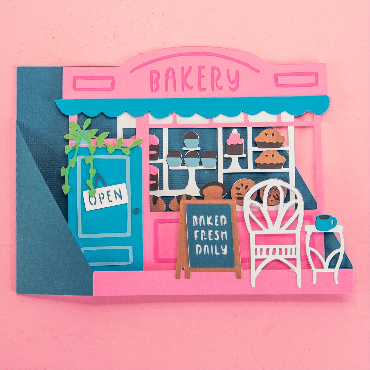 Bakery Shop Card - 3D Any Occasion Card SVG