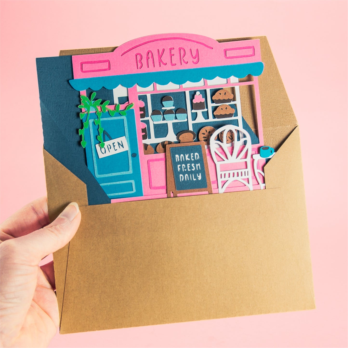 Bakery Shop Card - 3D Any Occasion Card SVG