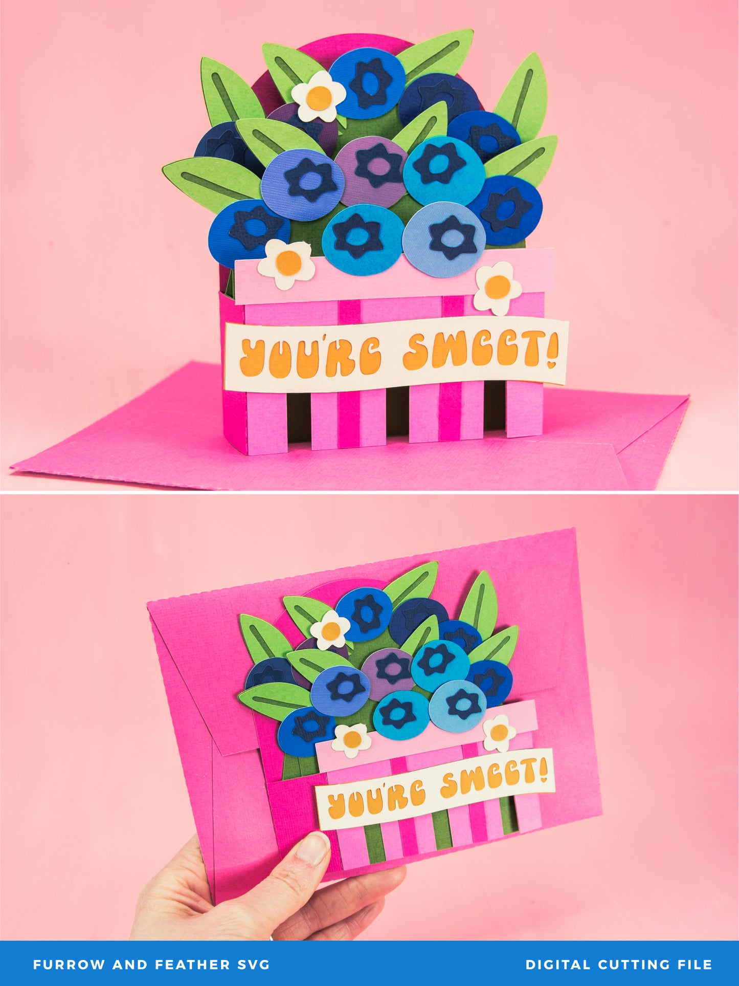 Blueberry Basket - Birthday Card SVG