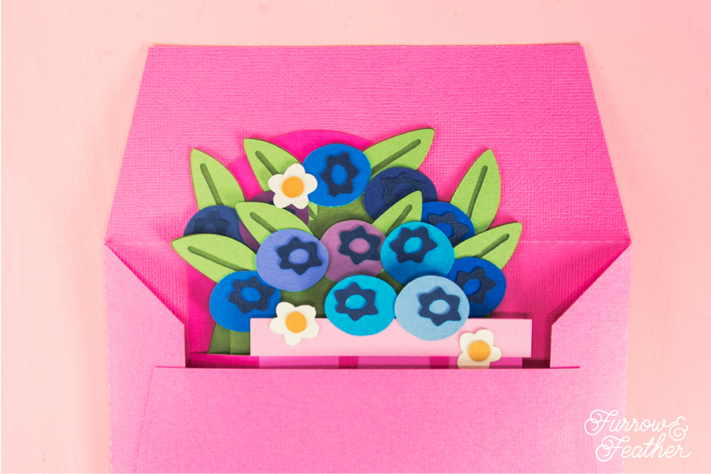 Blueberry Basket - Birthday Card SVG