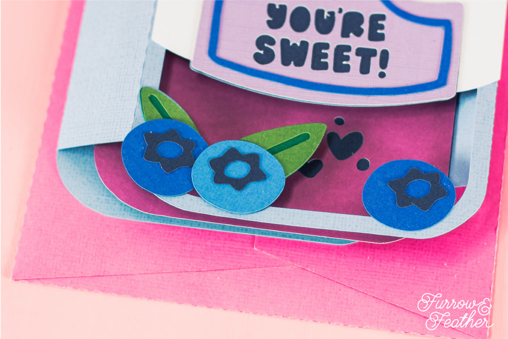 You're Sweet! - Blueberry Jam Jar SVG - Birthday Card SVG