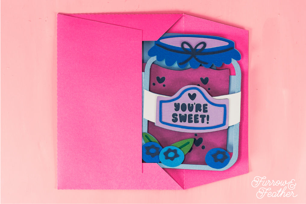 You're Sweet! - Blueberry Jam Jar SVG - Birthday Card SVG