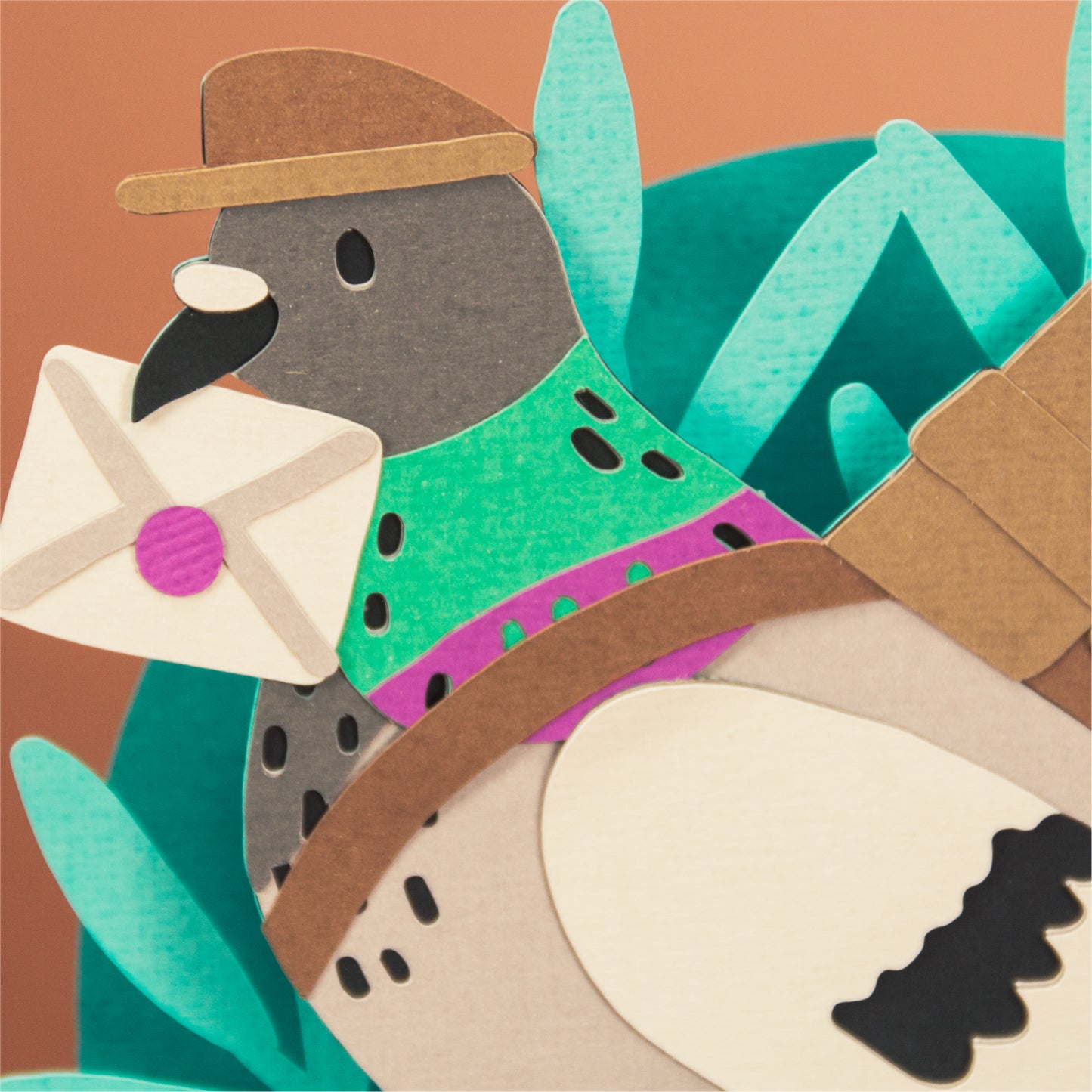 Carrier Pigeon Card - 3D Card SVG