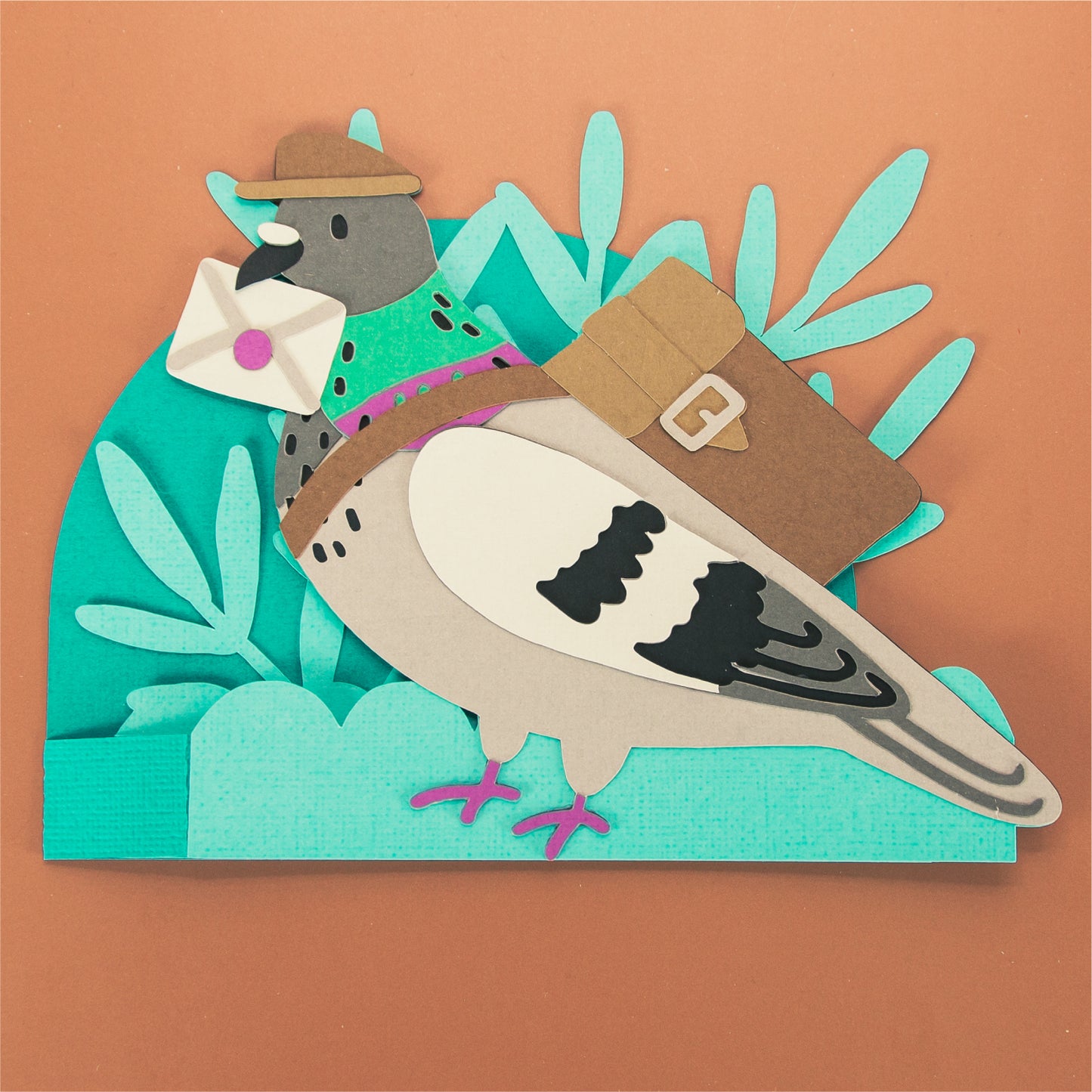 Carrier Pigeon Card - 3D Card SVG