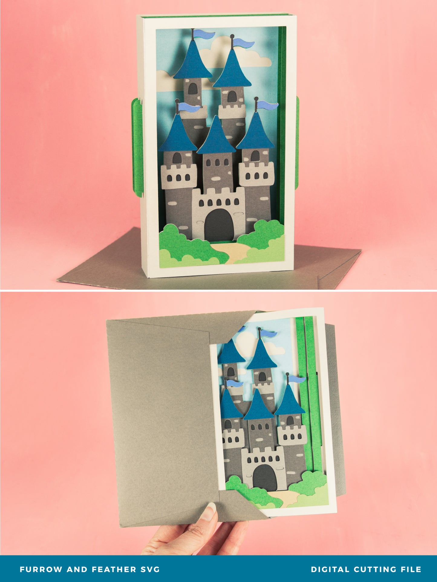 Castle Card - 3D Any Occasion Card SVG