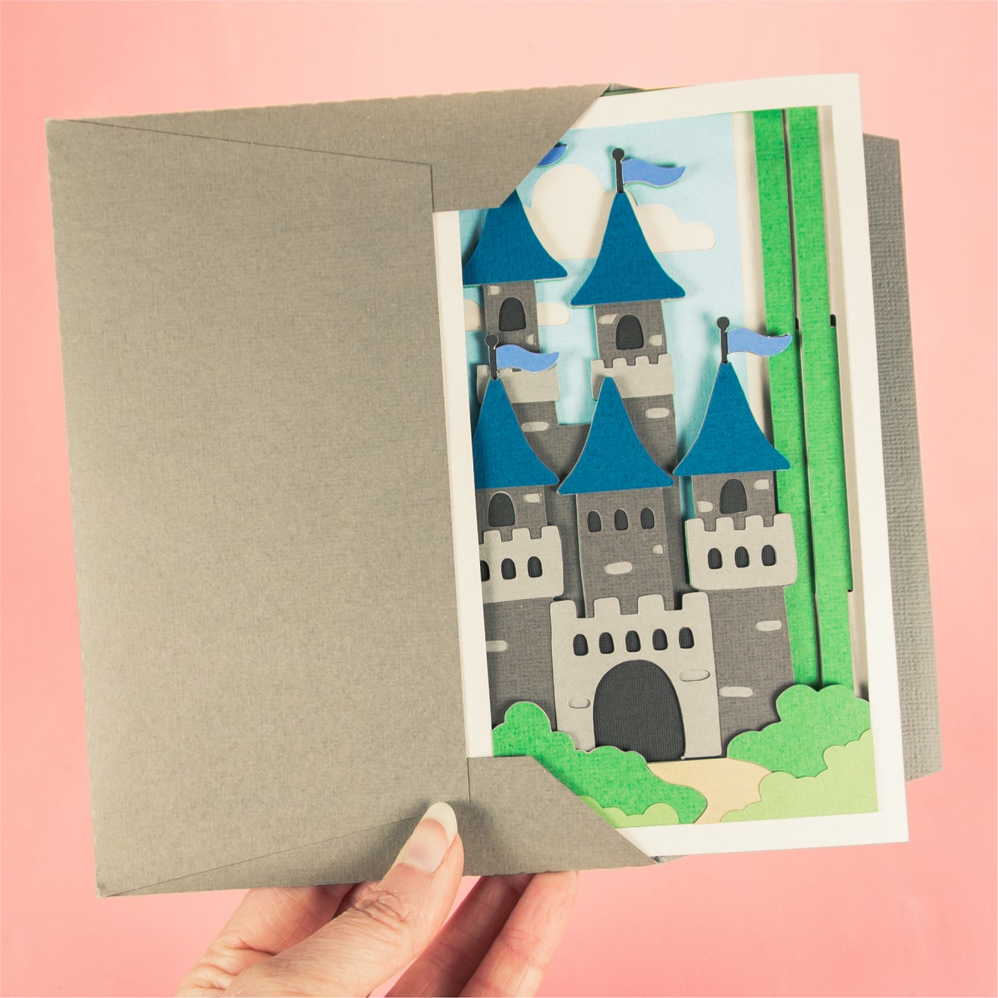 Castle Card - 3D Any Occasion Card SVG