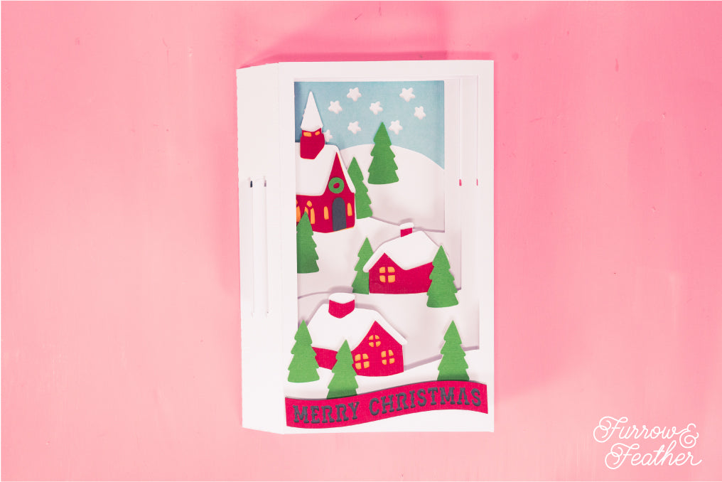 Christmas Village Card SVG