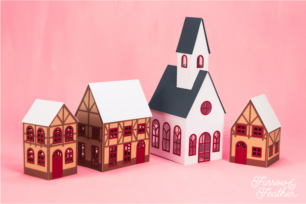 3D Christmas Village SVG Bundle