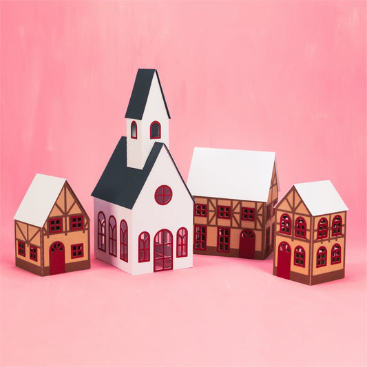 3D Christmas Village SVG Bundle