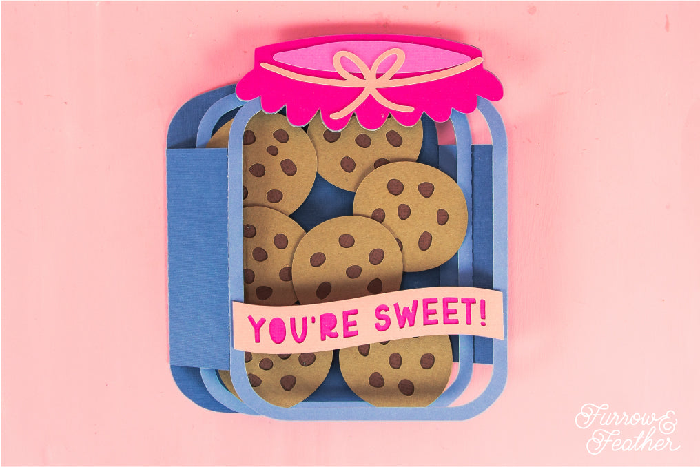 You're Sweet! - Cookie Jar Card SVG - Birthday Card SVG