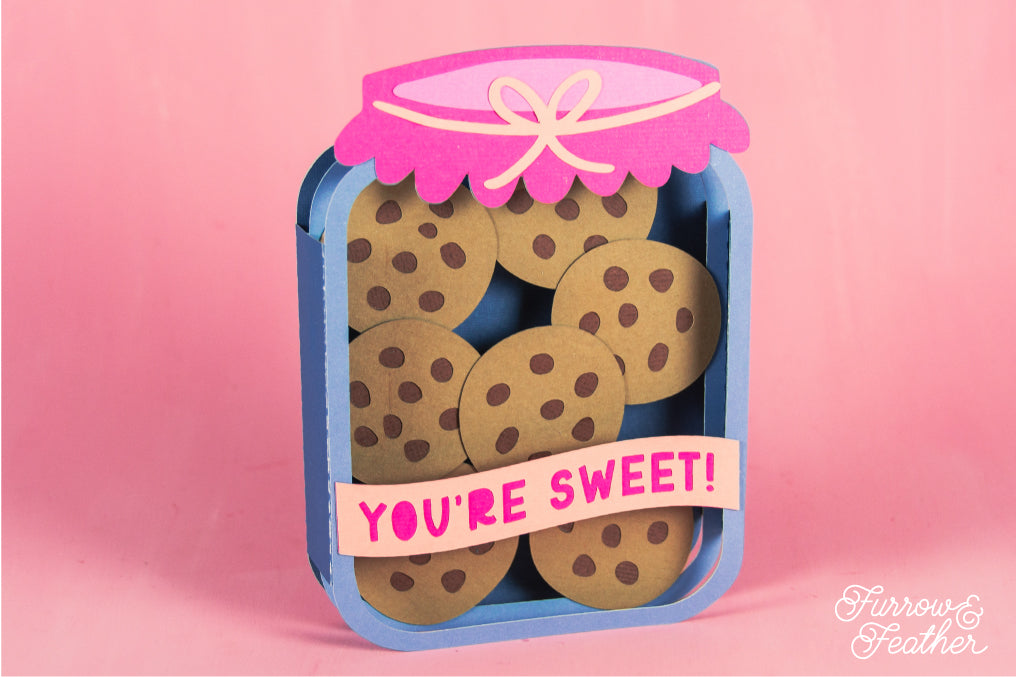 You're Sweet! - Cookie Jar Card SVG - Birthday Card SVG