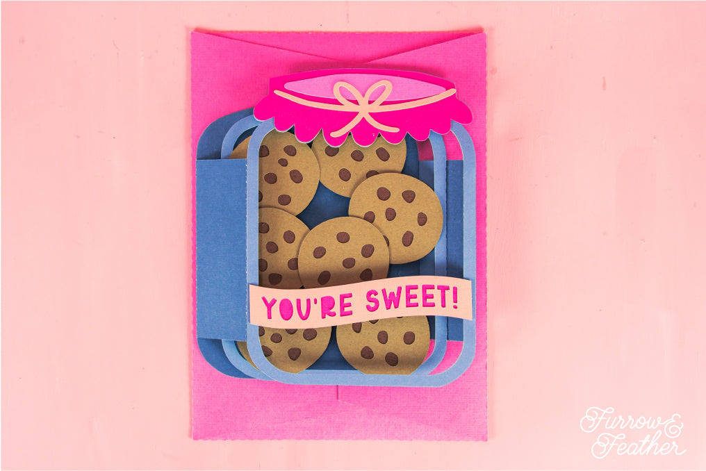 You're Sweet! - Cookie Jar Card SVG - Birthday Card SVG