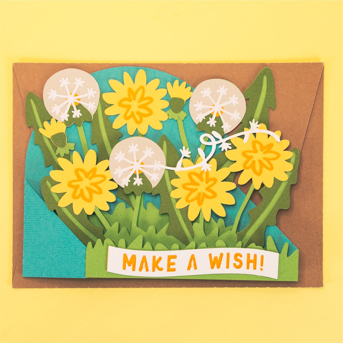 Dandelion Make a Wish! Card - 3D Birthday Card SVG