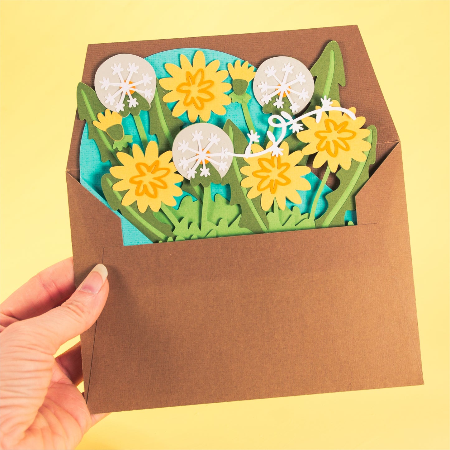 Dandelion Make a Wish! Card - 3D Birthday Card SVG