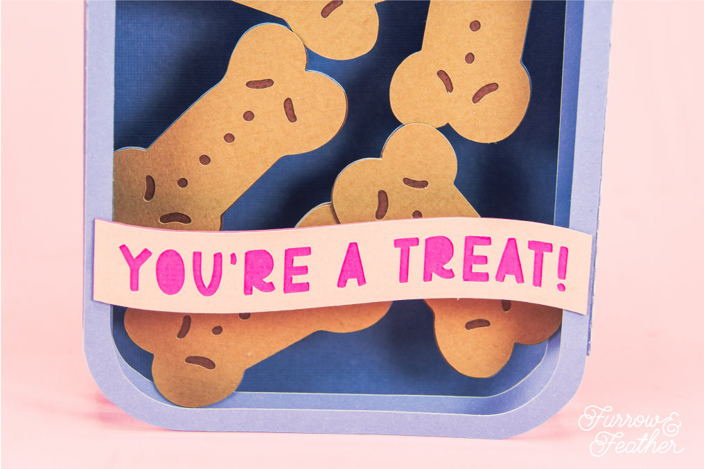 You're a Treat! - Dog Treat Jar Card SVG - Birthday Card SVG