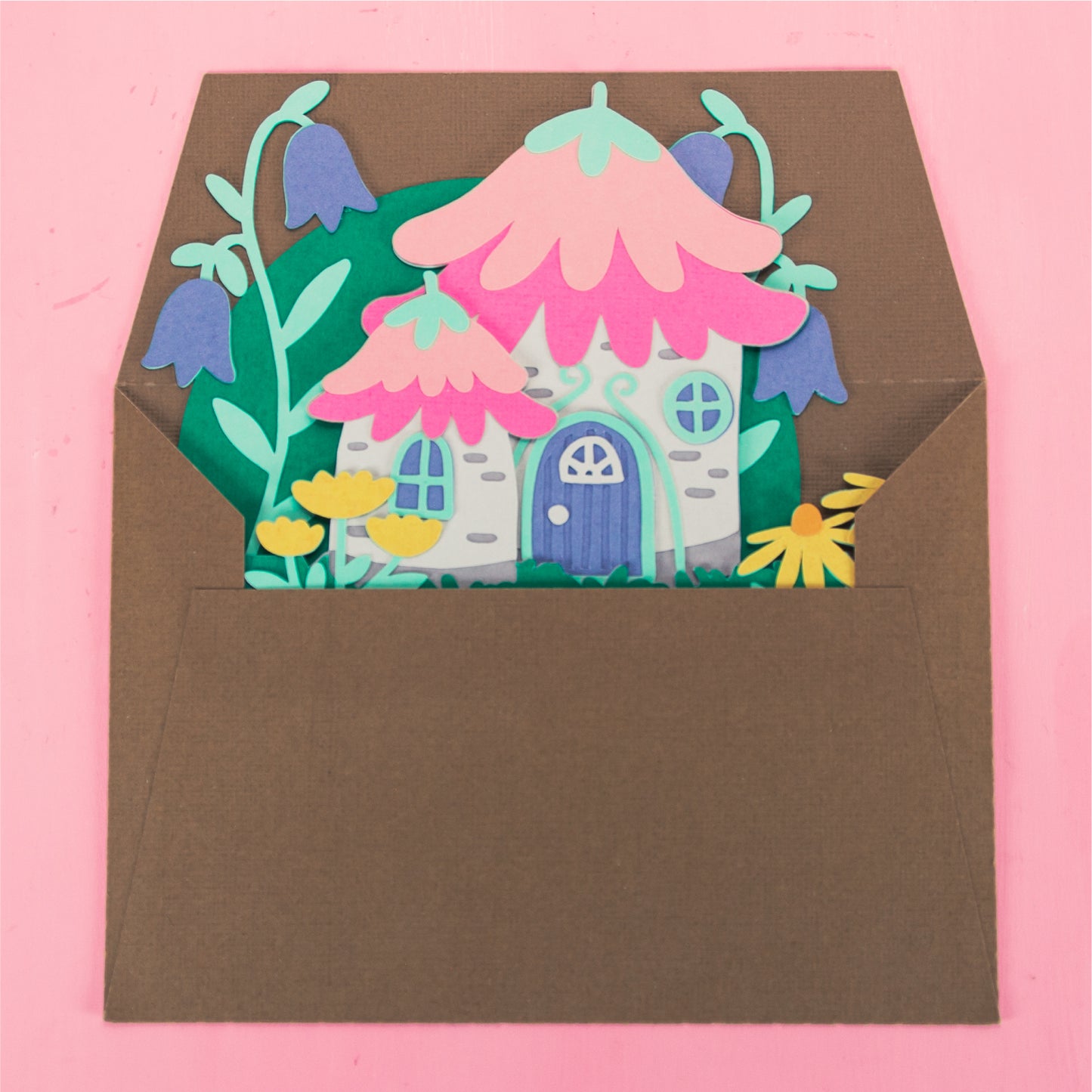 Fairy House Card - 3D Card SVG