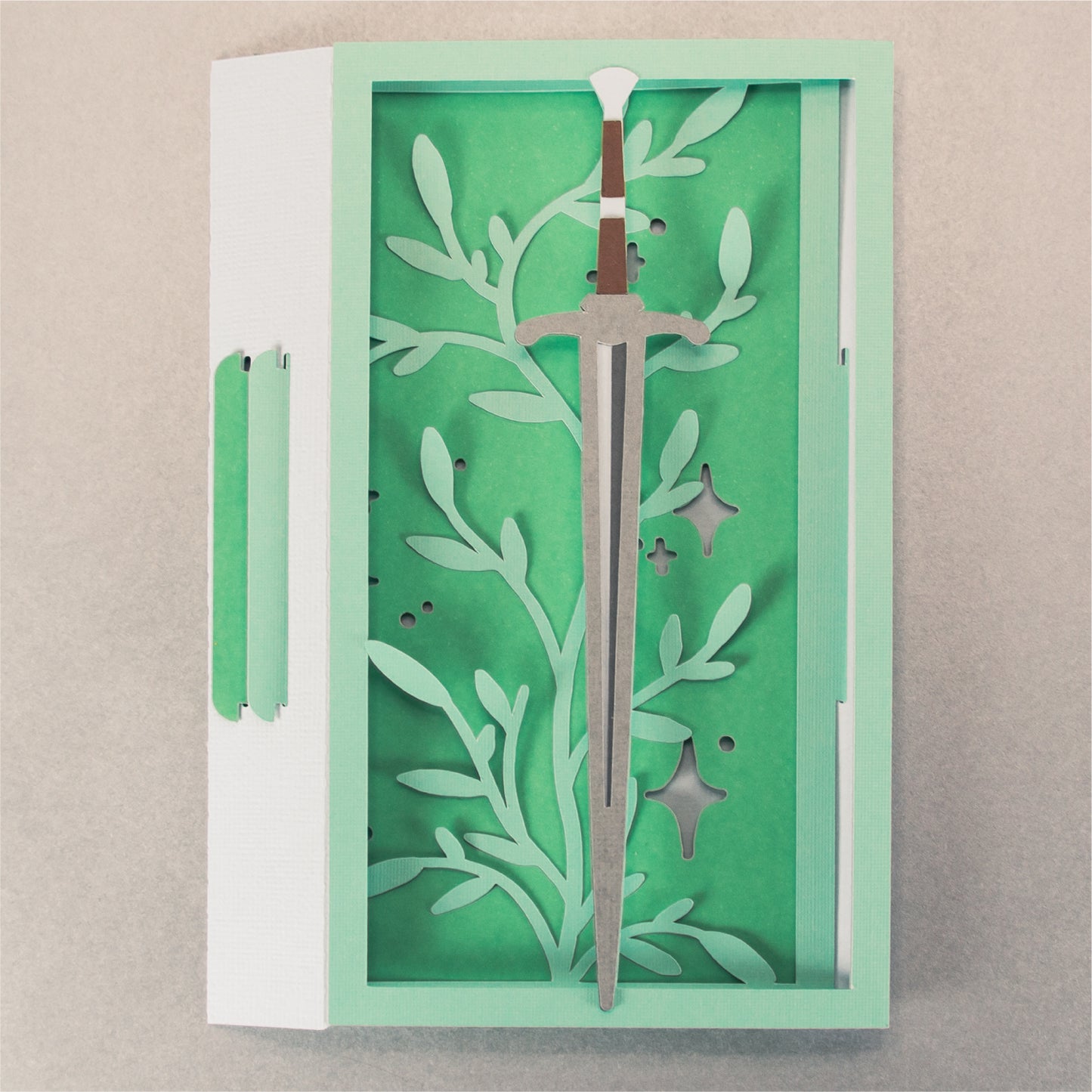 Fantasy Sword Card - 3D Card SVG