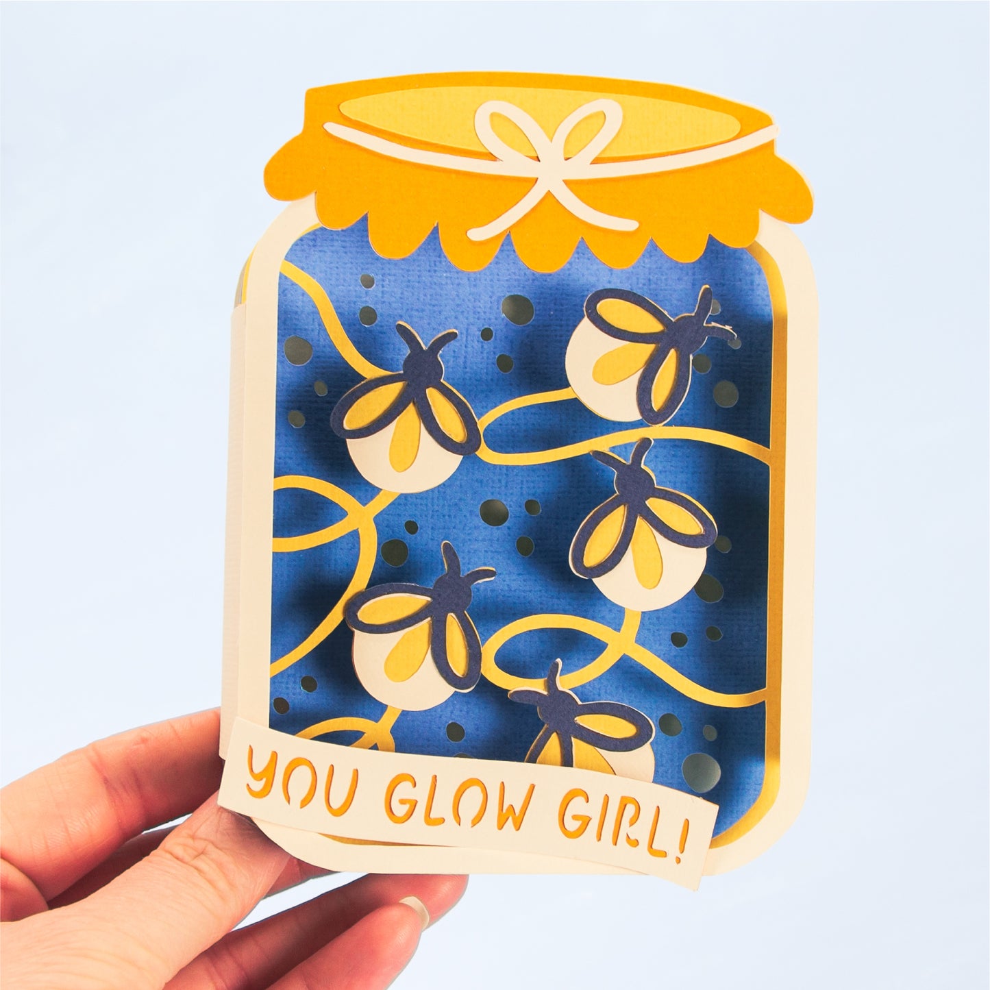 Firefly Jar Card - 3D Birthday Card SVG