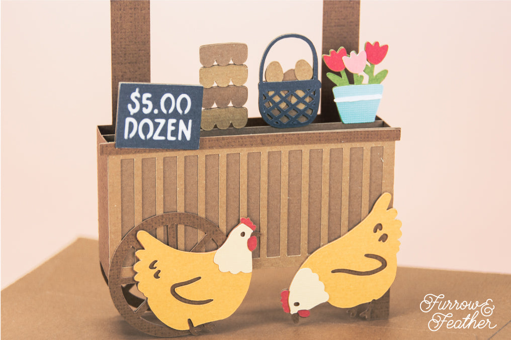 Fresh Eggs Stand Card - Backyard Chicken Card SVG