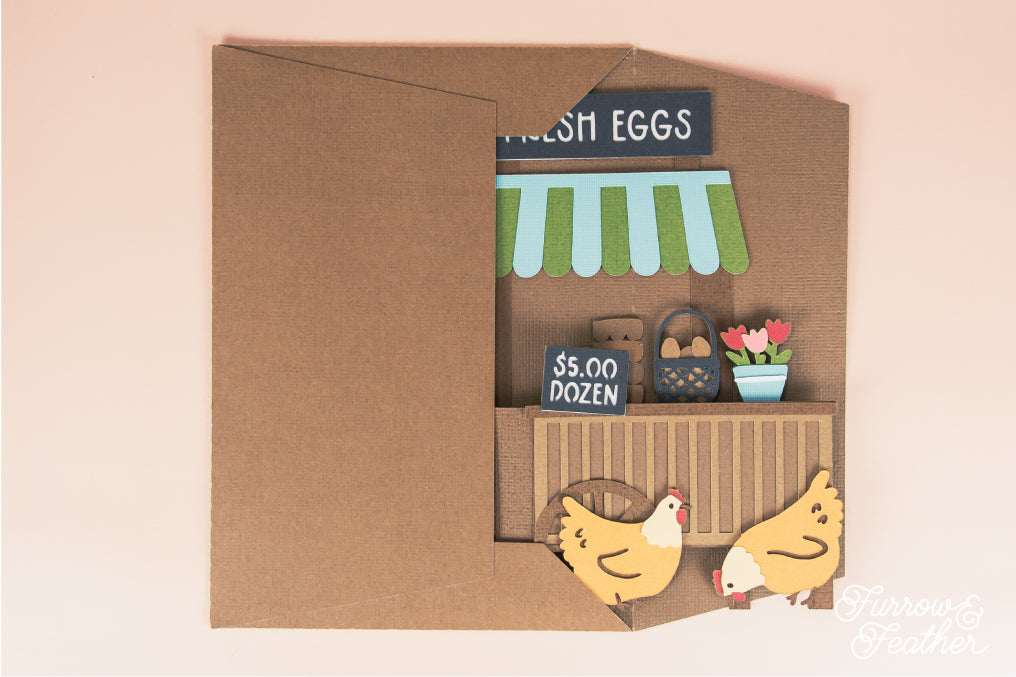 Fresh Eggs Stand Card - Backyard Chicken Card SVG