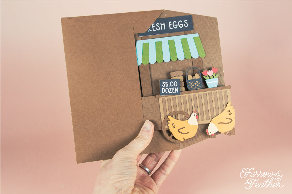 Fresh Eggs Stand Card - Backyard Chicken Card SVG