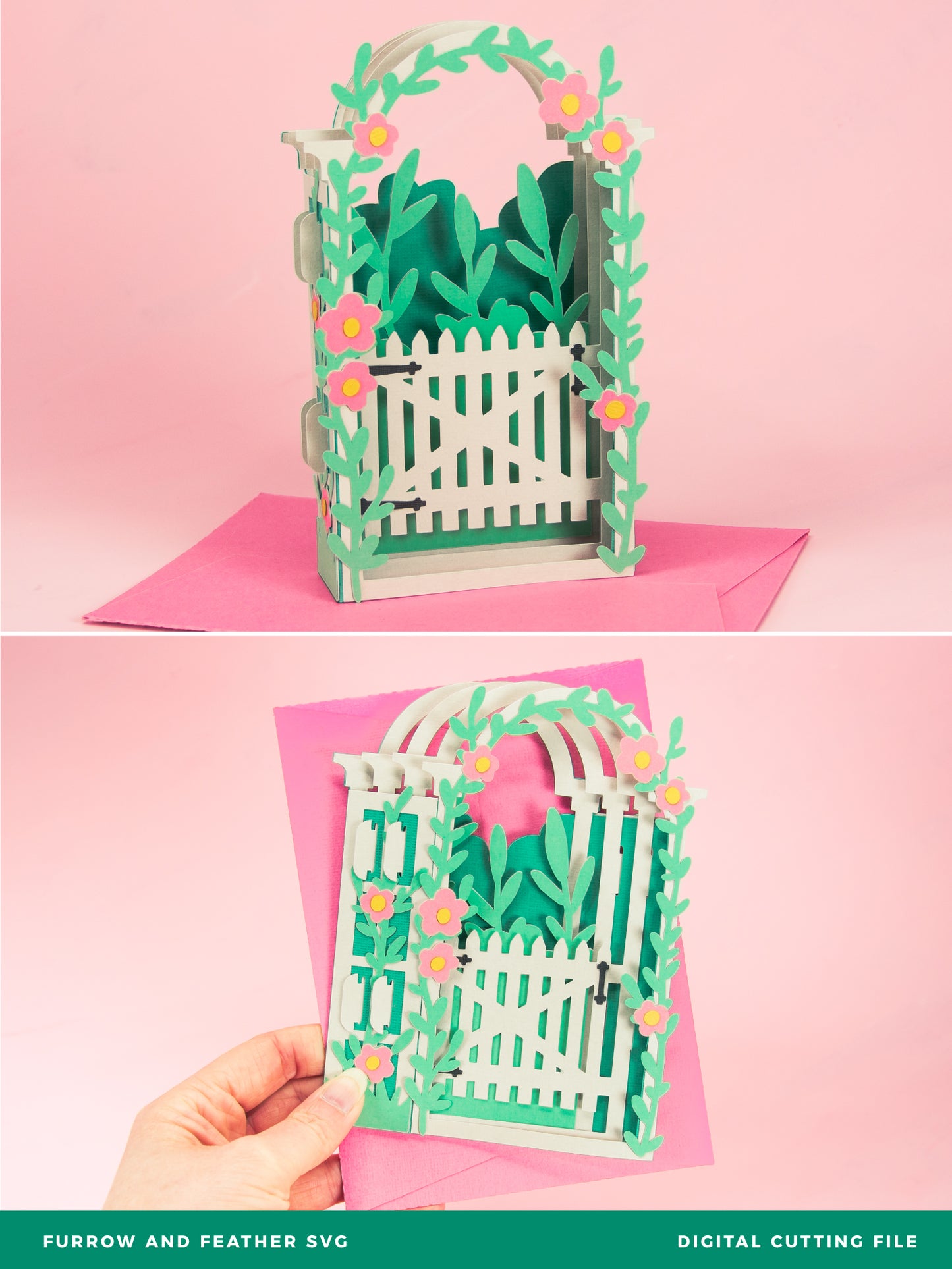 Garden Arbor Card - 3D Card SVG