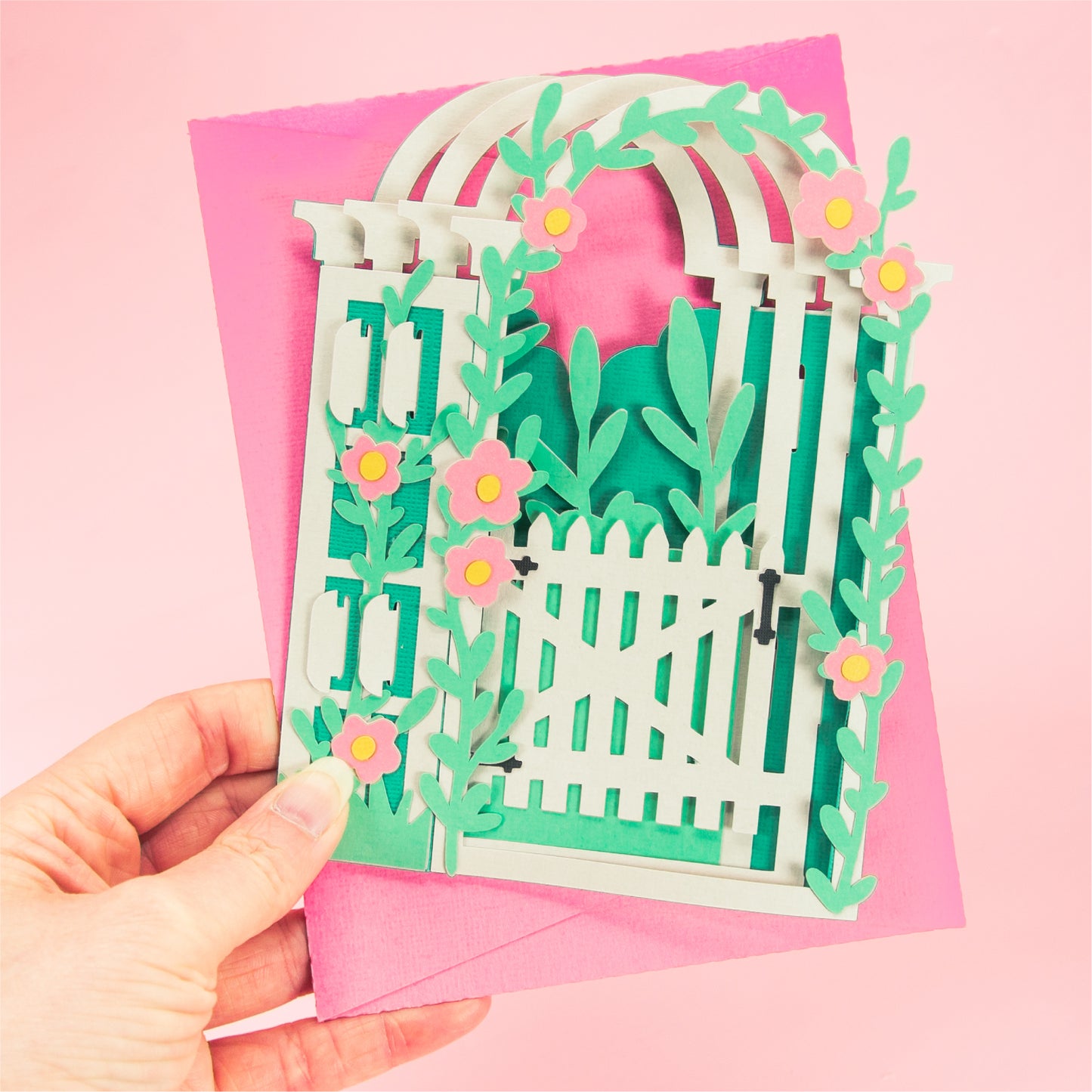 Garden Arbor Card - 3D Card SVG