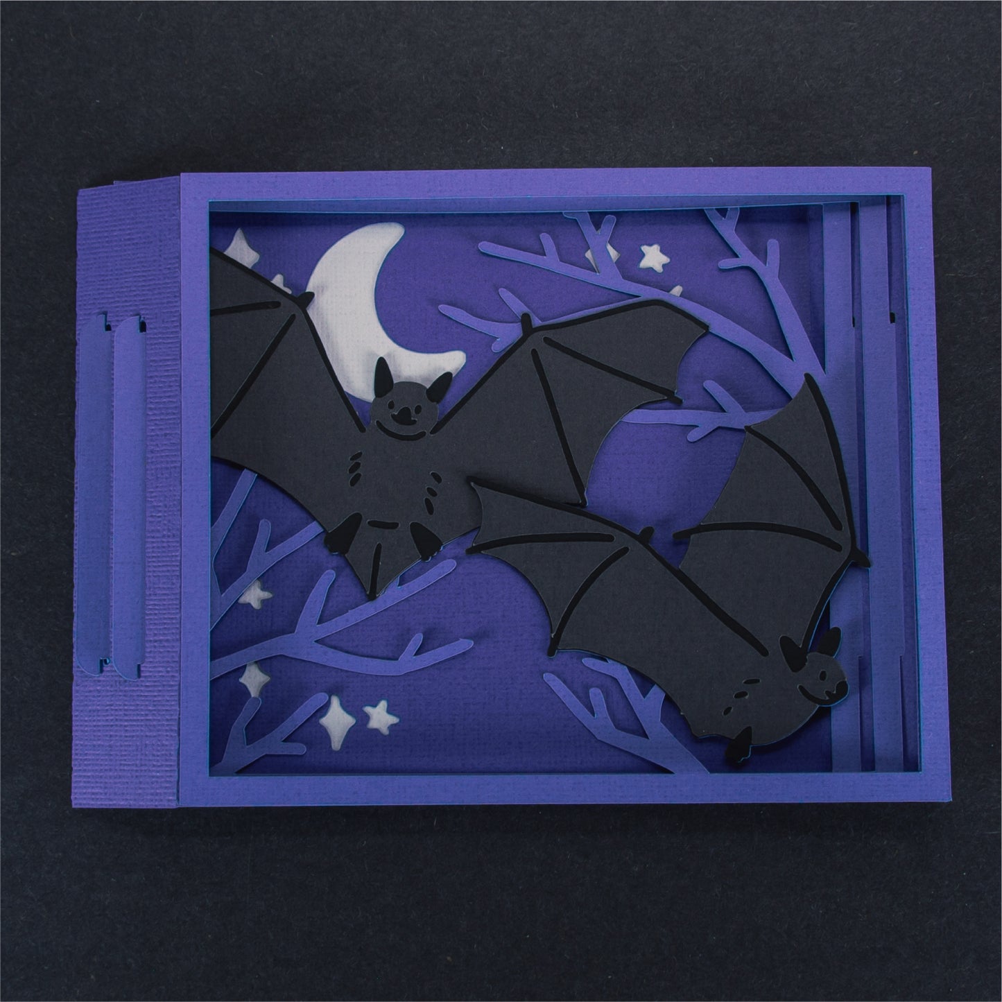 Halloween Bats Card - 3D Halloween SVG